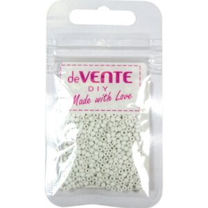 Бисер 2мм 10г Opaque Белый круглый непрозрачный стеклянный матовый 8001380