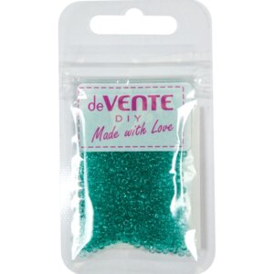 Бисер 2мм 10г Glass Изумрудный круглый прозрачный стеклянный 8001377