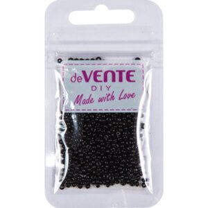 Бисер 2мм 10г Opaque Черный круглый непрозрачный стеклянный матовый 8001381