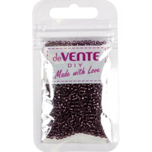 Бисер 2мм 10г Фиолетовый круглый металлизированный стеклянный 8001356