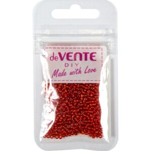 Бисер 2мм 10г Красный круглый металлизированный стеклянный 8001353