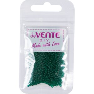 Бисер 2мм 10г Frosted Изумрудный круглый полупрозрачный стеклянный 8001367