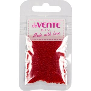 Бисер 2мм 10г Frosted Красный круглый полупрозрачный стеклянный 8001363