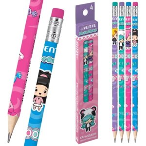 Карандаш ч/г 4шт HB NicoNico:-) диаметр грифеля 2мм трехгран 5030303