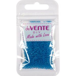 Бисер 2мм 10г Frosted Ярко голубой круглый полупрозрачный стеклянный 8001361