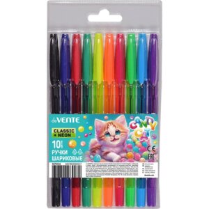 Набор ручек шар 10цв Candy Cat полупрозр 5073416