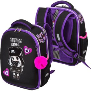 Рюкзак Junior Anime Girl школьный жесткий 35x27x13 см (14 л) вес 1000г 1 отд 7033400