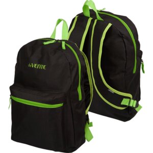 Рюкзак подростковый 14л Черный с салатовым 40x29x17см 250г 1 отд на молнии 1 передний карм 7032378