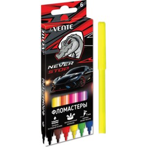 Фломастеры 6цв Never Stop 5080428