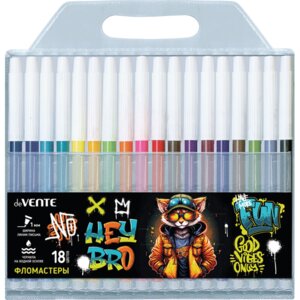 Фломастеры 18цв Hey Bro 5082418