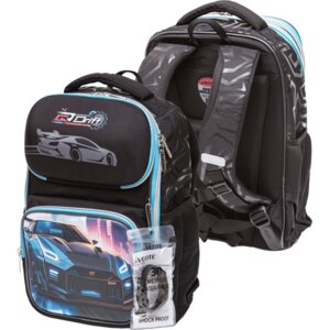 Ранец школьный 14л Smart Drift жесткий 37x28x14см 800г 1 отд на замке 7030409