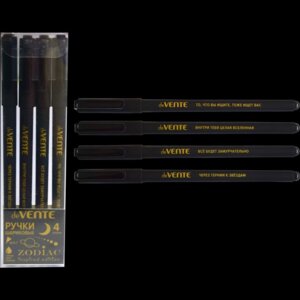 Набор ручек шар 0,7мм Синий 4шт Zodiac 5073346