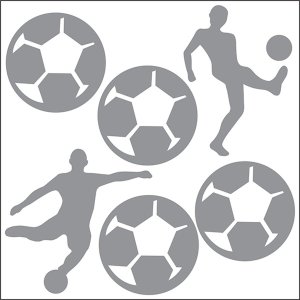 Набор термонаклеек светоотражающих для декора текстильных изделий Football 15х15 8004324