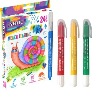 Мелки гелевые 24цв ультрамягкие с акварельным эффектом 8081000