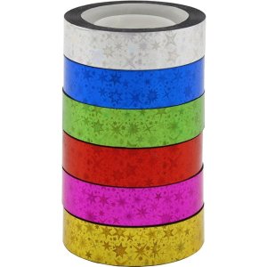 Клейкая лента декоративная голографическая 40мкм 12ммx3м 9040807