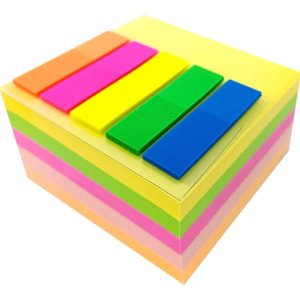 Набор клейкой бумаги для заметок и этикеток-закладок MonoChrome 76x76мм 400л 2010402