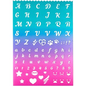 Трафареты буквы и цифры 210x297x0,5мм полипропилен 500мкм для оформления блокнотов 5096403