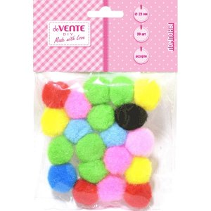 Набор помпонов для творчества 25мм 20шт 8000802
