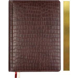 Ежедневник 272стр недатир B6 Wild кремовая бумага 70г/м² зол срез Темно-корич Кожзам 2035420