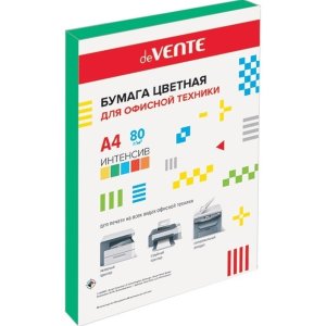 Бумага офисная цветная 100л А4 80 г/м² интенсив зеленый 2072214