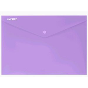 Папка конверт на кнопке А4 непрозр Пастель Сиреневая 3071421