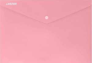 Папка конверт на кнопке А4 непрозр пудровая 3071422