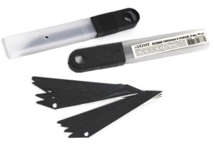 Лезвия сменные 09мм TOTAL BLACK черные 10шт 4092400