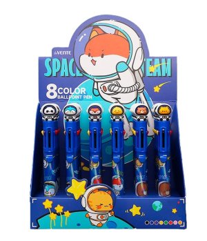 Авторучка шар 8 в 1 подарочная Space Team с декор элементом 5071400