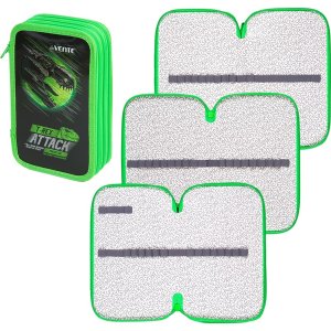 Пенал 3 секц T-Rex 205x120мм прямоуг на молнии 7013511