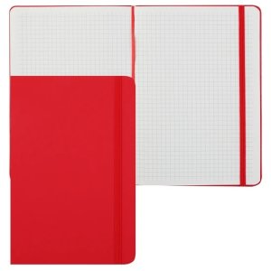 Записная книжка 160стр А5 Soft Touch на резинке Красная 2251413