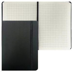 Записная книжка 160стр А6 Soft Touch на резинке Черная 2252410