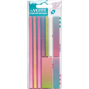 Самоклеящиеся этикетки-закладок 140x5мм 78x12мм 78x5мм 60x20мм и 60x12мм 9x20л 9диз Красн 2011424