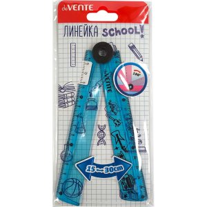 Линейка пластик 30см складная Голубая 5091429