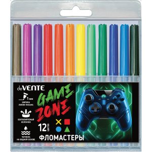 Фломастеры 12цв Gamer блистер 5081525