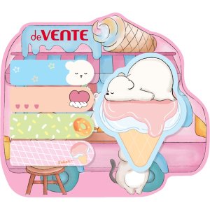 Набор клейкой бумаги для заметок Bear&Ice cream" 125x110 мм 50x15 мм и 55 2010403