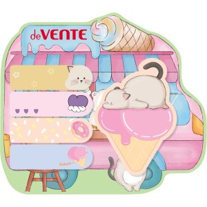Набор клейкой бумаги для заметок Cat&Ice cream 125x110 мм 50x15 мм и 55x 2010404