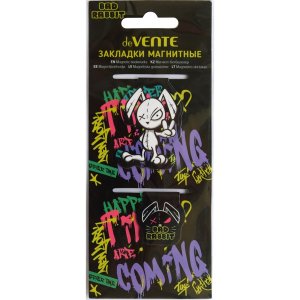 Набор закладок для книг  Bad Rabbit" магнитных бумажных, 2 шт 8065414