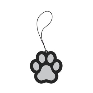 Брелок виниловый SAFE MODE Paw 50x50мм световозвращающий белый 9082201