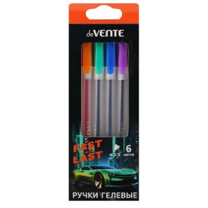 Набор ручек гелевых  6цв Fast or Last прозрачно-мат корп 5051529