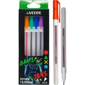 Набор ручек гелевых  6цв Gamer прозрачно-мат корп 5051531