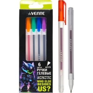 Набор ручек гелевых  6цв Robotic прозрачно-мат корп 5051535