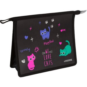 Папка для тетр на молнии А5 Funny Cats с текстильным расширением 80мм 8056549