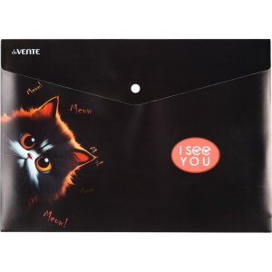 Папка конверт на кнопке A4 I See You 330x235мм 180мкм непрозрачная с рисунком 3079554