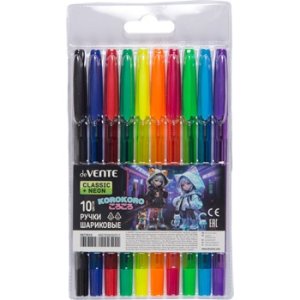 Набор ручек шариковых 10цв 0,7мм Korokoro 5073515