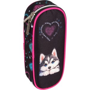 Пенал 1 отд Cute Husky 21x8x5 см овальный для 50 предметов 7023510