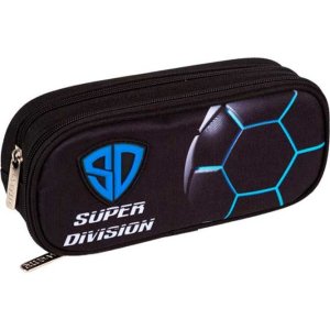Пенал 2 отд Super Division 22x9,5x7 см овальный для 60 предметов 7023533