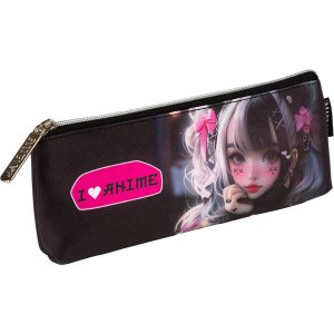 Пенал косметичка 1 отд 21x8x3,5см I Love Anime треугольный для 45 предметов 7026513