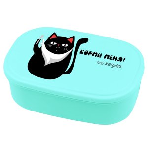 Ланчбокс Корми меня! 130x82x50мм 270мл для школьных завтраков 8090507