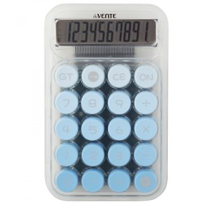 Калькулятор настольный 125x150x18 мм 10 разрядный прозрачный голубой 4031404