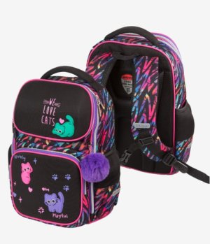Ранец школьный Smart. Funny Cats 37x28x14 см (14 л) вес 800 г 1 отд 7030500